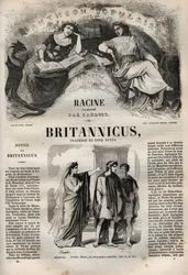 Britannicus tragedie in vijf bedrijven - gravure in 
