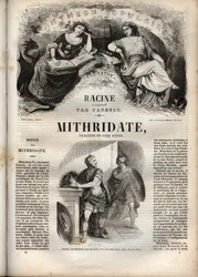 Mithridate tragedie in vijf bedrijven van Jean Racine - gravure in 