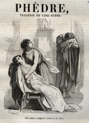 Phedre, door Jean Racine (1639-1699) - gravure in 