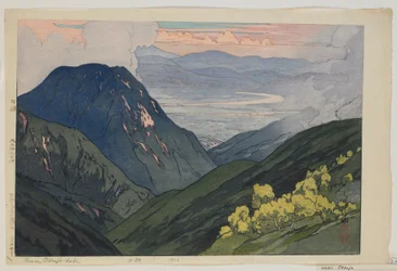 Vanuit Daitenjodake, uit de serie, Twaalf Scènes in de Japanse Alpen, Taisho-periode