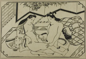 Een blad uit een shunga-album