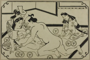 Een blad uit een shunga-album