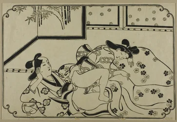 Een blad uit een shunga-album