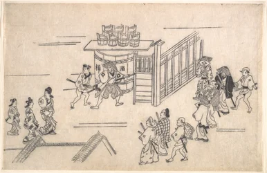 De vierde scène, uit de serie Taferelen uit de uitgaanswijk Yoshiwara in Edo