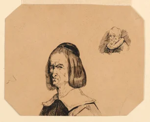 Hoofden van twee mannen, in de stijl van Frans Hals
