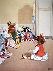 Dorothy vertelt de kinderen een verhaal