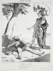 Oude Geschiedenis, plaat 20: Alexander en Diogenes