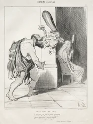 Oude Geschiedenis, plaat 25: Hercules Overwonnen door Cupido, 18 september 1842