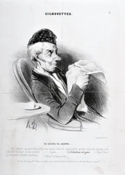 Kunstwerk door Honore Daumier (1808-1879). Charivari uit 1840: Serie SOUXETTES 