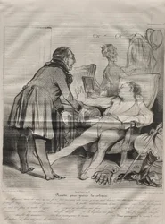Caricaturana, plaat 72: Recept om koliek te genezen, 14 januari 1838