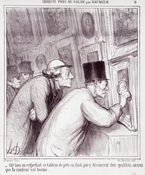 Cartoon over kunstliefhebbers. Serie 