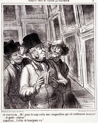Cartoon over kunstliefhebbers. Serie 
