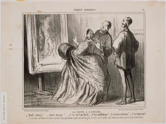 Parijse Schetsen - Het bezoek aan het atelier - Wat een schets! Wat een tekening! Het is van Van Dyck