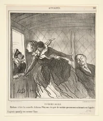 In de trein: Madame heeft aan de bel getrokken