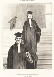 Grote Trap van het Paleis van Justitie. Vooraanzicht