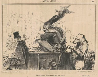 De afdaling van de Courtille in 1855