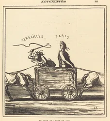 De wagen van de staat in 1871