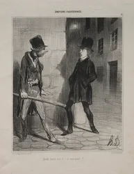 Parijse emoties, plaat 11: Hoe laat is het alstublieft, 24 november 1839