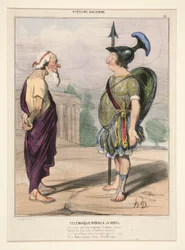 Telemaque teruggebracht naar de deugd. Zijn hart, dat te lang door Eucharis werd bezet