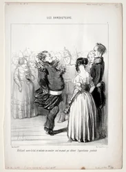 De Banketters, plaat 5: Rifolard opent het bal, 1848