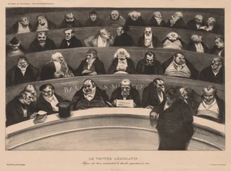 De maandelijkse vereniging (plaat 18): De wetgevende buik