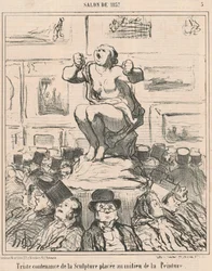 Trieste uitdrukking van de sculptuur