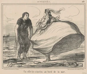 Een effect van crinoline aan zee