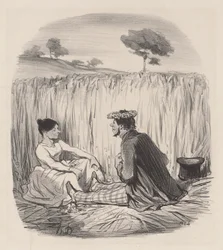 Een idylle in het Koren