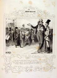 Illustraties over ideeën en legendes Philipon onder de titel Les Cent en Robert Macaire