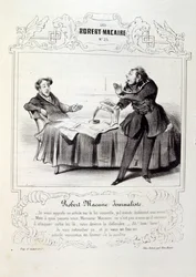 Illustraties over ideeën en legendes Philipon onder de titel Les Cent en Robert Macaire