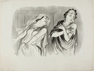 Andromache. "Ons familie lot was een meedogenloze dood, mijn man werd gemarteld tot het einde van zijn adem," plaat 6 uit Physionomies Tragiques