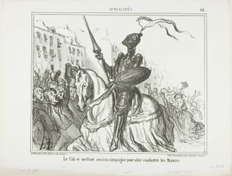 El Cid trekt eveneens ten strijde tegen de Moren, plaat 116 uit Actualités