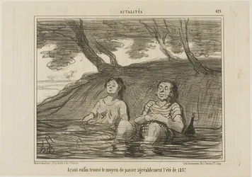 Na eindelijk de oplossing te hebben gevonden om de zomer van 1857 op een aangename manier door te brengen, plaat 429 uit Actualités