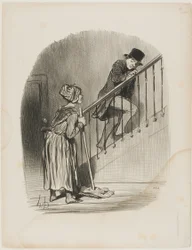 "Is mijn vrouw thuis Ja, monsieur, en uw nicht ook...," plaat 4 uit Tout ce qu