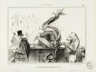 De afdaling van de Courtille in 1855, plaat 165 uit Actualités