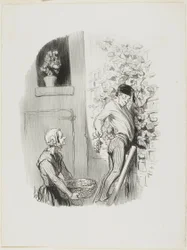 De druivenverzamelaar, van Les Bons Bourgeois
