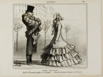 De nieuwe mode. Wat is de man, wat is de vrouw... Raad het als je kunt en kies als je durft, plaat 270 van Actualités