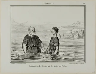 De wederverschijning van de zeetrritonen, plaat 412 uit Actualités