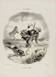 De opgejaagde jager, plaat 4 van La Chasse
