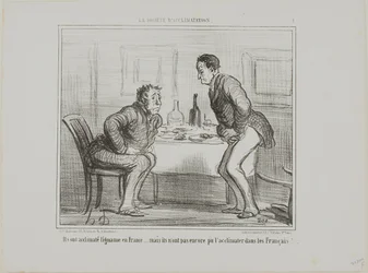 Ze slaagden erin om de Indiase aardappel te laten wennen aan het Franse klimaat, maar het is nog steeds een probleem om de Fransen te laten wennen aan de Indiase aardappel!, plaat 1 van La Société D