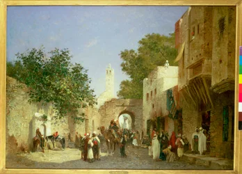 Een Arabische straattafereel, 1872