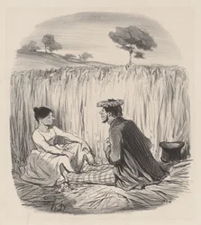 Een idylle in het koren