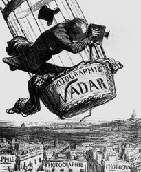 Karikatuur van Gaspard-Felix Tournachon, alias Nadar (1820-1910) 1862