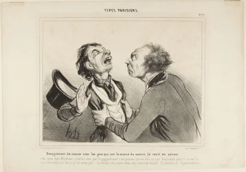 Het ongemak van praten met mensen ..., nummer 29 uit de serie Parijse typen