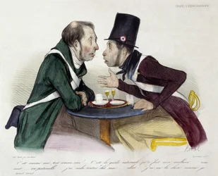 Bistrogesprek tussen leden van de Nationale Garde