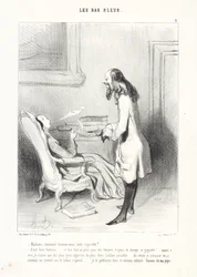 Mevrouw, wat vindt u van deze sigaret? ... Hij is nogal flauw ... en hoogstens goed voor de vrouwen van effectenmakelaars die op stap zijn! ... Wat mij betreft, ik houd alleen van de dikste sigaren uit het grootst mogelijke Gros-Caillou ... Overigens