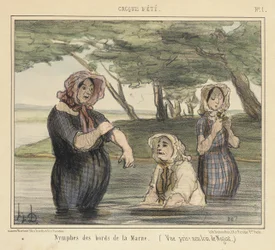 Nimfen aan de oevers van de Marne