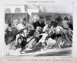 Fysiognomieën van de spoorwegen nr. 10: Invasie van de wagons op een dag waarop men laat vertrekken...