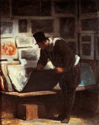 Prentliefhebber, door Honoré Daumier (1808-1879)