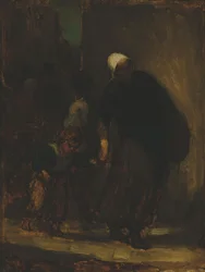 Straatbeeld, ca. 1864 (olieverf op paneel)